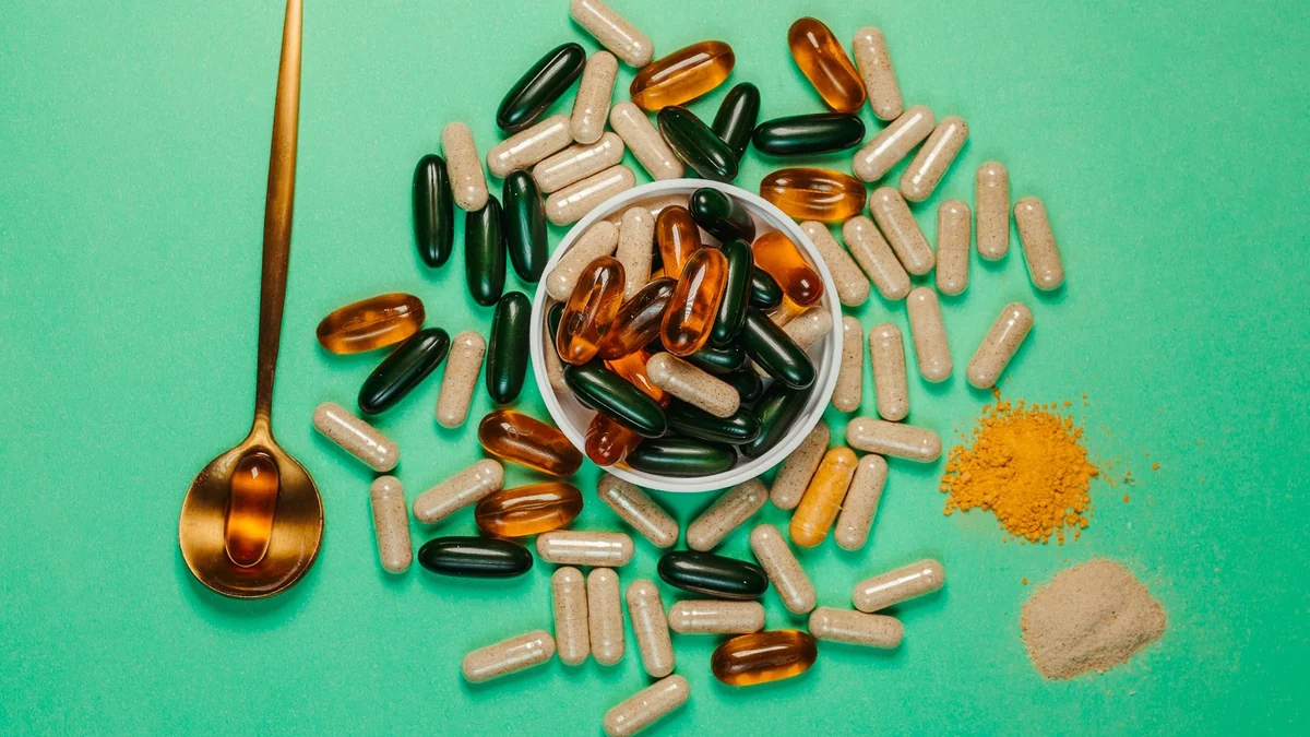 Amino-acid supplements and powders arranged for comparison